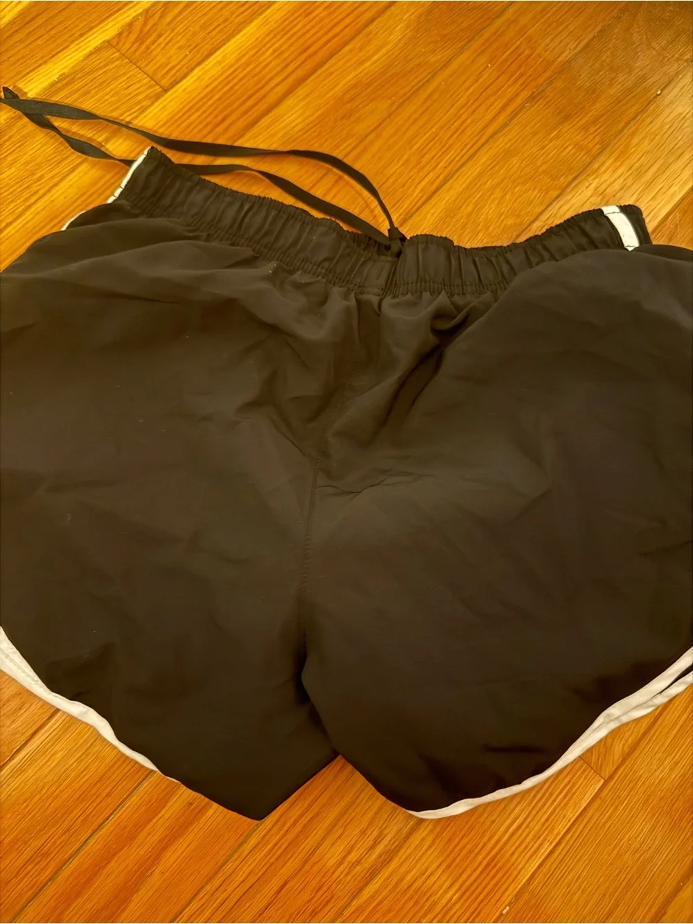 Nike Women’s Black Athletic Shorts with White Trim